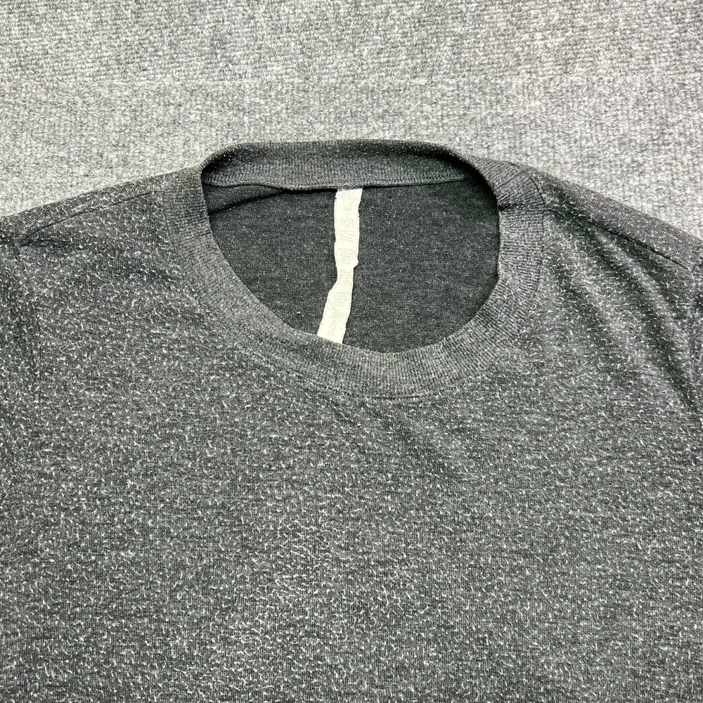 Alo Yoga Sweatshirt Womens M Gray Terry Pullover Crew Neck Speckled Lounge Top